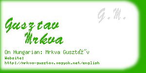 gusztav mrkva business card